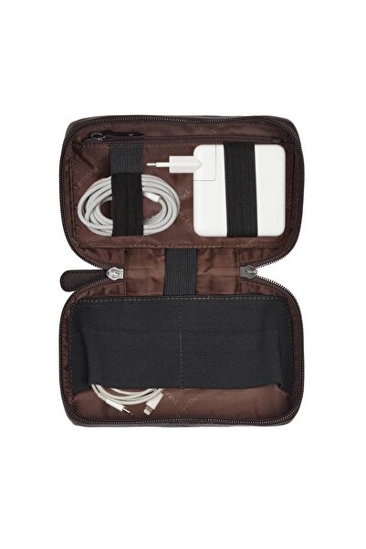 The Chesterfield Brand Small accessory bag (organizer), The Chesterfield Brand, made of genuine leather, Ardan, Dark brown