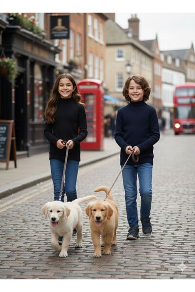 Mcr سترة قطنية طويلة الأكمام للأطفال من الجنسين قماش مجدّل KASKORSE قطعتين (أ...