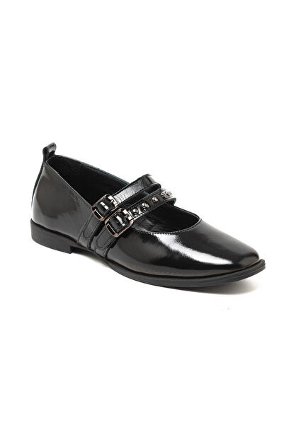 John May Women / Girls Oxford (Classic) Mar-25K-241-138 Black Patent Leather