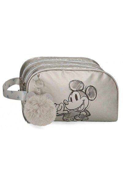 Disney Girls' adaptable bag, Mickey 100, 2 compartments, silver gray, 26x16x11 cm