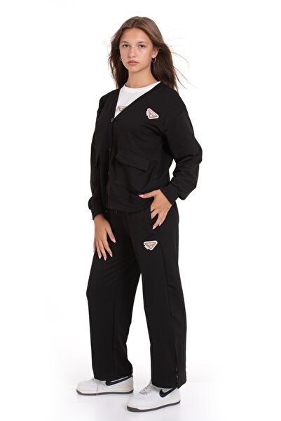 Pi Pengai Girl's 3-Piece Set (Cardigan+T-Shirt+Bottoms) 2 Thread Count