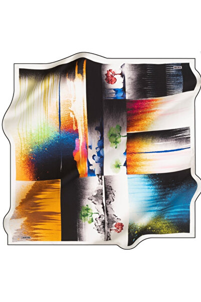 Aker Tivil Pure Silk Scarf 8237713 - 912 Yellow Dobby Pattern