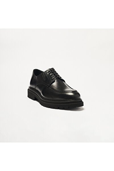 John May Men's Oxford (Classic) Og-340 Black Leather