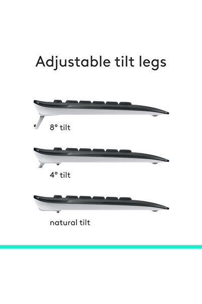 logitech MK540 Advanced Wireless Keyboard & Mouse Combo, Arabic Layout - Black