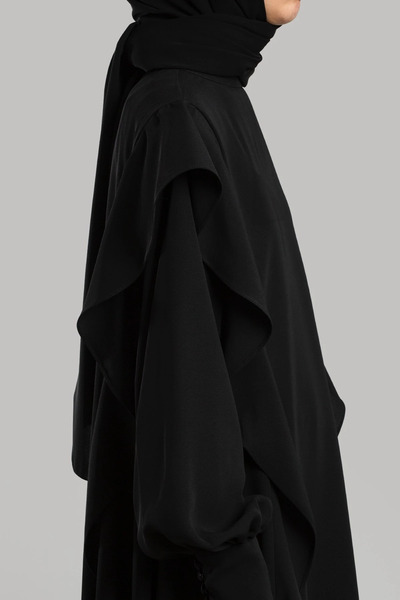 Lemaye Φόρεμα Volanlı Ferace - Μαύρο