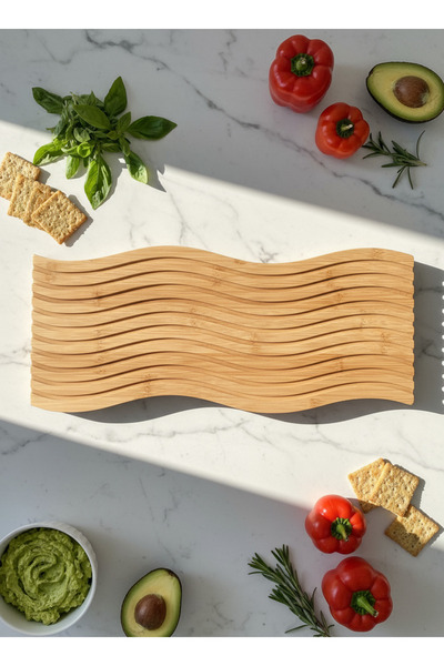 YAZICI Bamboo Corrugated Special Presentation Tray Breakfast Presentation Tray