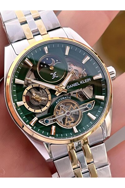 Daniel Klein Men's Wristwatch with Automatic Mechanism Moonlight and Sun Dial 2 Years Warranty Otm.14266.3
