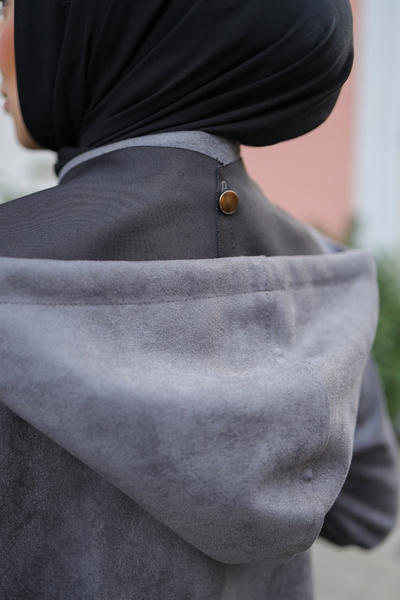 KADEEM Melina Suede Hooded Cap – 422158