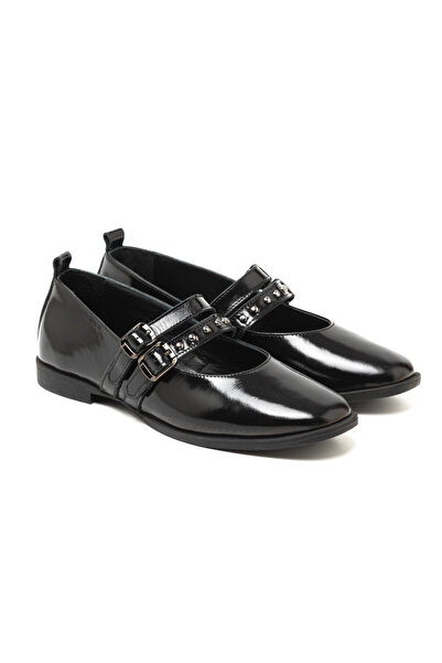 John May Women / Girls Oxford (Classic) Mar-25K-241-138 Black Patent Leather
