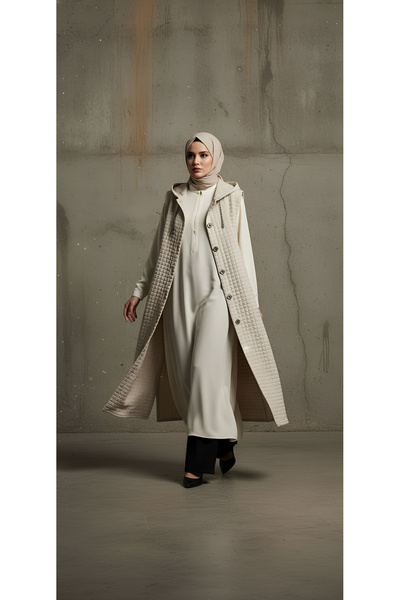 MODA Chain Detailing Tesuture Quilted Vest