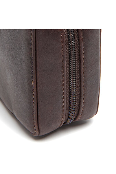 The Chesterfield Brand Small accessory bag (organizer), The Chesterfield Brand, made of genuine leather, Ardan, Dark brown