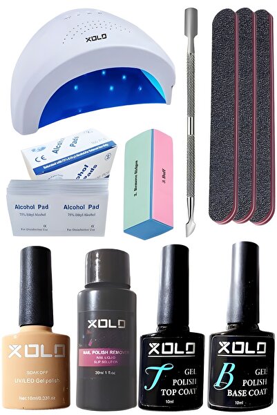 xolo Kalıcı Oje Yapma Seti 20 Parça Nude Serisi Top Base Top Coat Solüsyon Kr...