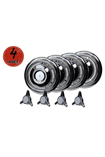 OTOCİRİT Jant Kapağı Kırılmaz Fırfırlı Gölge Model 16" ABS Krom Paslanmaz 4'lü (TAKIM OLARAK)