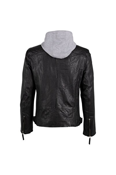 mauritius Deercraft Men's Leather Jacket Black DMLian