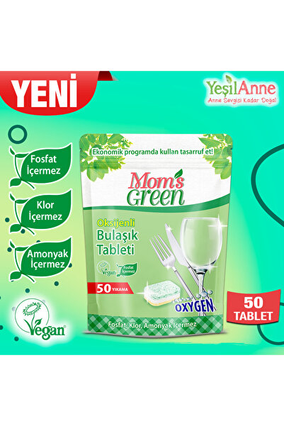 Mom's Green Oksijenli Bulaşık Makinası Tableti - 50 Adet