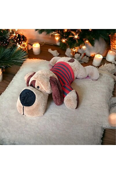 Kids 75 cm Tişörtlü Uykucu Köpek Peluş Oyuncak – Yumuşak Uyku Arkadaşı ve Yastık