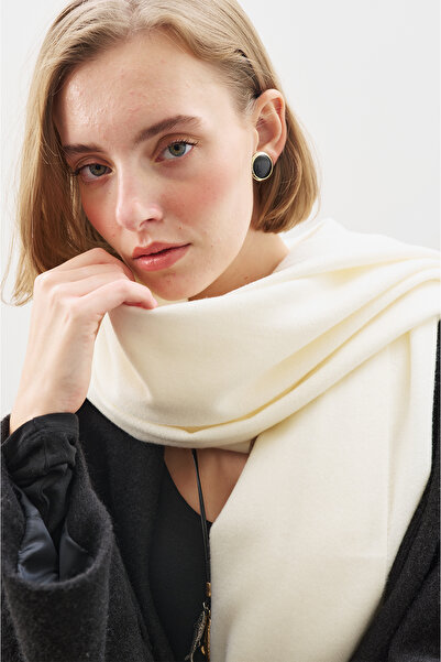 Manuka Cashmere Textured Shawl Ecru