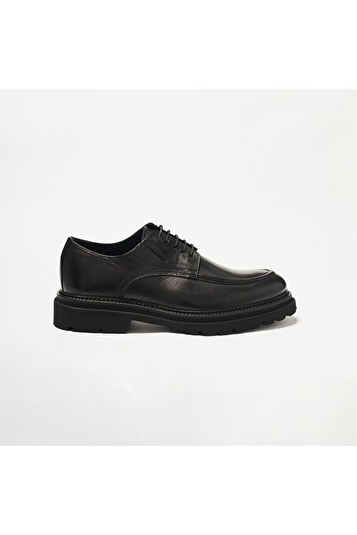 John May Men's Oxford (Classic) Og-340 Black Leather