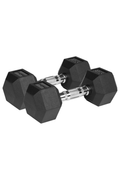 Rebel Gantere hexagonale din fontă și cauciuc 2x9kg Activ