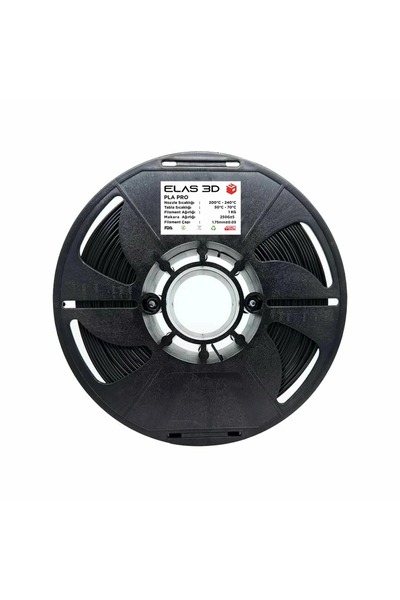 ELAS3D Elas Siyah PLA Pro Filament 1.75mm - 1 Kg