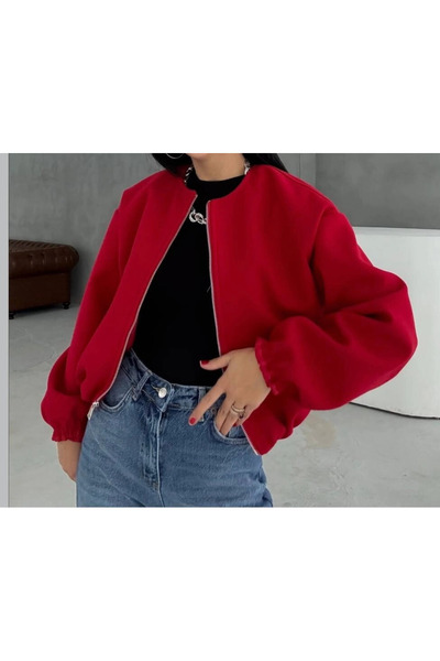 Melissatelier Kaşe Bambor Lining Jacket Red