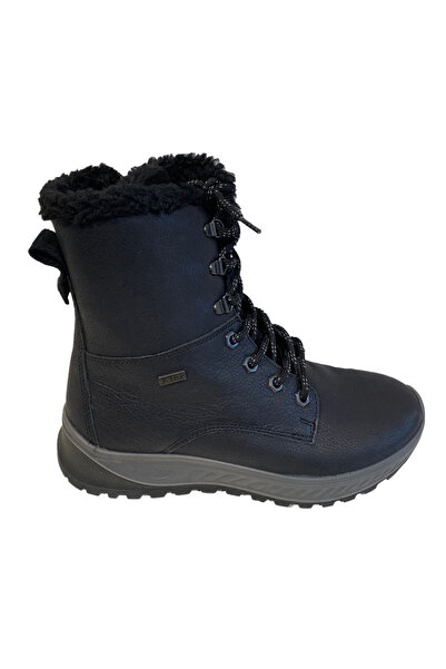 JACALU Дамски/момичешки ботуши 14504 39J Кожена горна част и PU подметка Черни