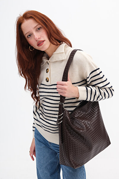 Addax Τσάντα χειρός και ώμου με υφή Ç35