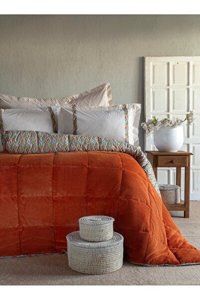 Apricitas HOME Tek Kişilik Kadife LOWEL TERAKOTA SOFTLY Uyku Seti