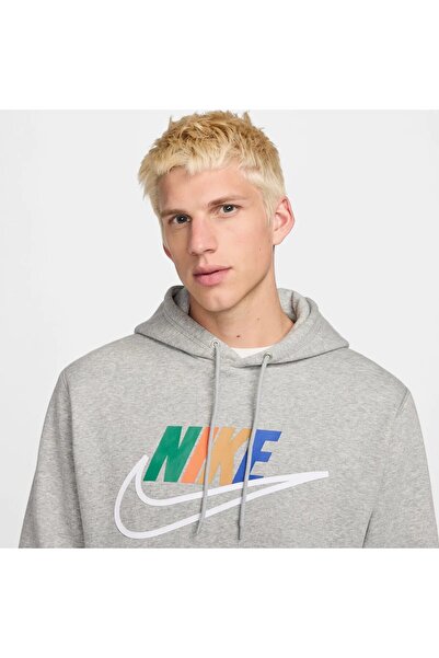 Nike Club Чоловічий сірий повсякденний світшот з махрової тканини