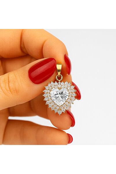 SE Jewellery Collection Selin Ersoy Zirkon Taşlı Kalp Form Rose Xuping Kolye ...