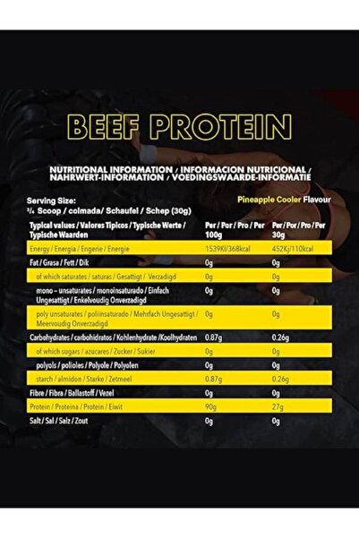 NXT Nutrition NXT Beef Protein Isolate Powder, Pineapple flavor, 60 Servings 1.8Kg + FREE Shaker (3 Container) 5⭐