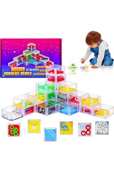 AYEBIA 24 Pack Mini Maze Puzzle Games for Kids & Adults | Brain Teaser Fidget...