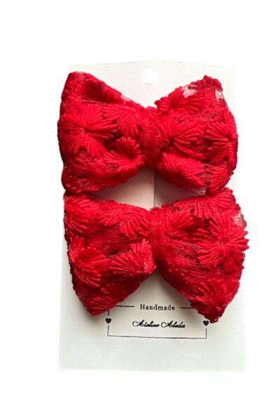 ATELIER ALEDA Set 2 fundite, dantela rosie