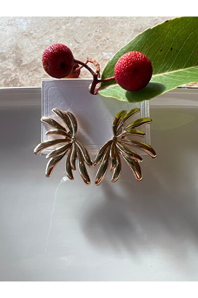 ELENOR Kadın Günlük Palmiye Çelik Küpe