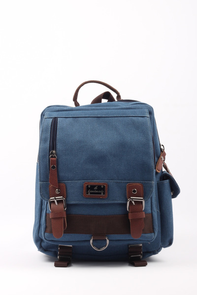 OLDSO Canvas Waterproof Multi-Pocket Daily & Travel Backpack with Laptop Compartment