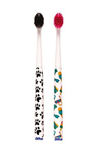 MATMEL 3 قطع من فرشاة الأسنان ديفاش بتصميم مزدوج