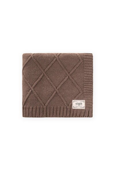 Cigit Knitwear Blanket 80X100 cm Mink
