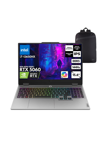 LENOVO Loq 15IRX10 i7-13650HX 24GB 1 TB RTX5060 15.6" Win 10 Pro + S.Çantası ...