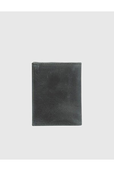 İLVİ Aron Genuine Crazy Leather Green Men's Wallet