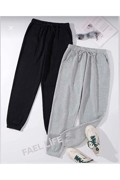 FAEL LİFE Φόρμα για κορίτσια/αγόρια UNISEX, 2 τεμαχίων, ΜΑΥΡΟ+ΓΚΡΙ, ΧΩΡΙΣ ΣΧΕΔΙΟ