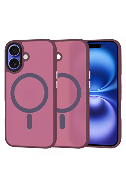 Apple MagSafe Case for iPhone 16, Techsuit, HaloFrost, Cherry