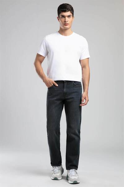 Lee Cooper Ανδρικό τζιν παντελόνι Rico Normal με στενή εφαρμογή και ίσιο πόδι σε γκρι χρώμα