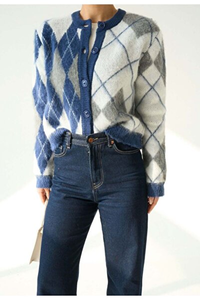 Serpirella Butik Baklava Pattern Cardigan