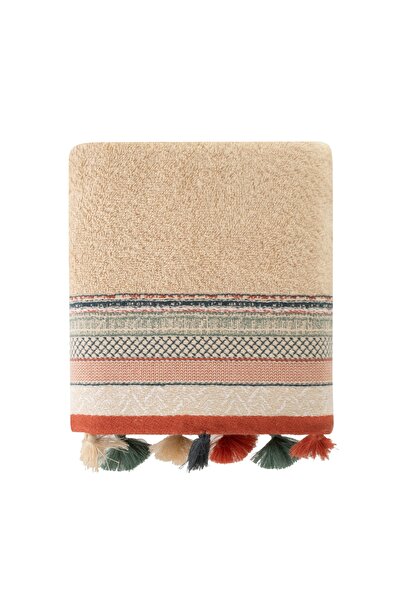 Mudo Concept Lisa Beige Tasseled Face Towel 50X80 cm