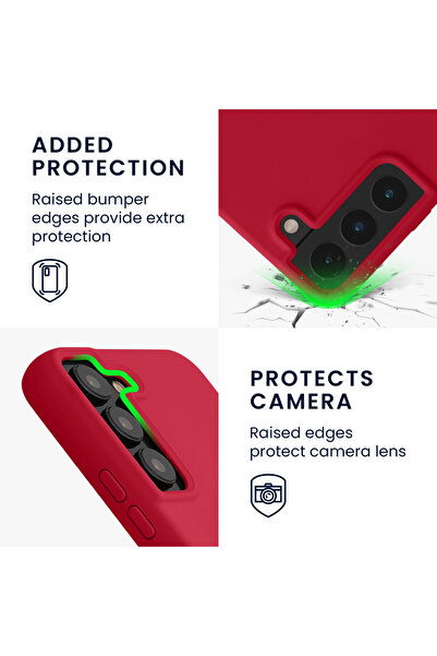KWmobile Case for Samsung Galaxy S22, Silicone, Red, 56756.229