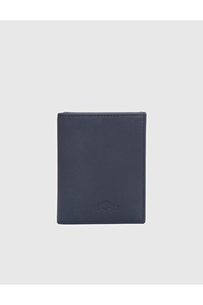 İLVİ Aron Genuine Crazy Leather Navy Blue Men's Wallet