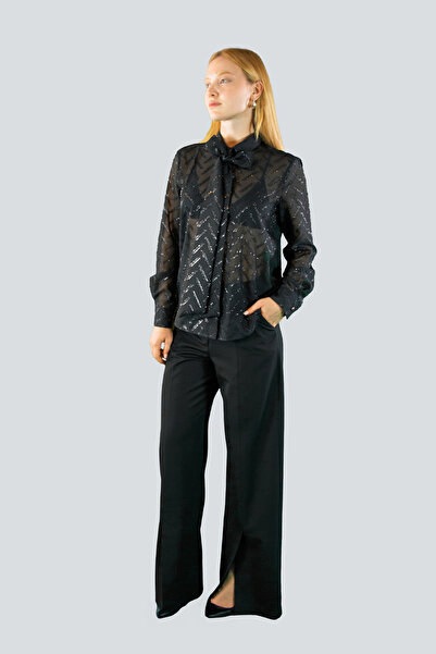 IDYL Bow Tie Silvery Bluse