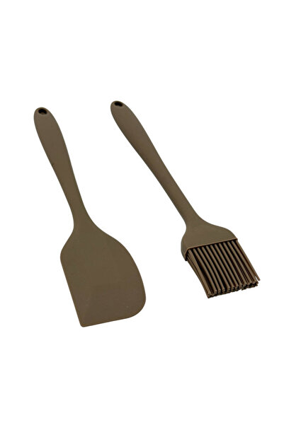 B&D Oil & Spatula Set 2Psc -Brown