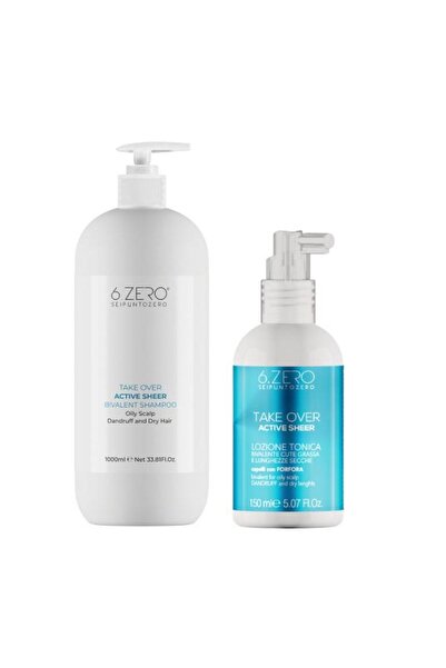 6.Zero Take Over Active Sheer Shampoo + Anti-Dandruff Antisebum Lotion 1000 ml + 150 ml