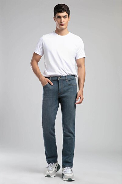 Lee Cooper Marco normal waist slim cut straight leg blue men's jean pants